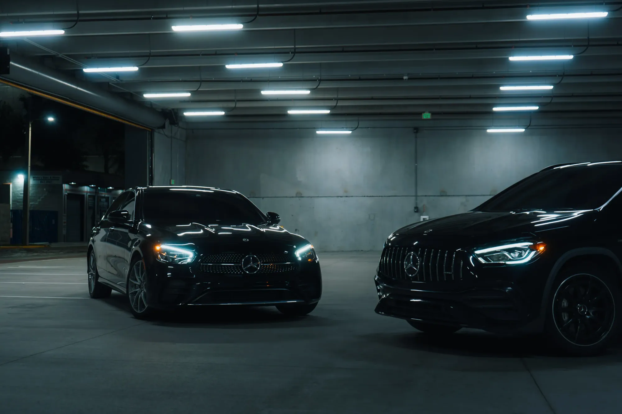 Luxury car on the road